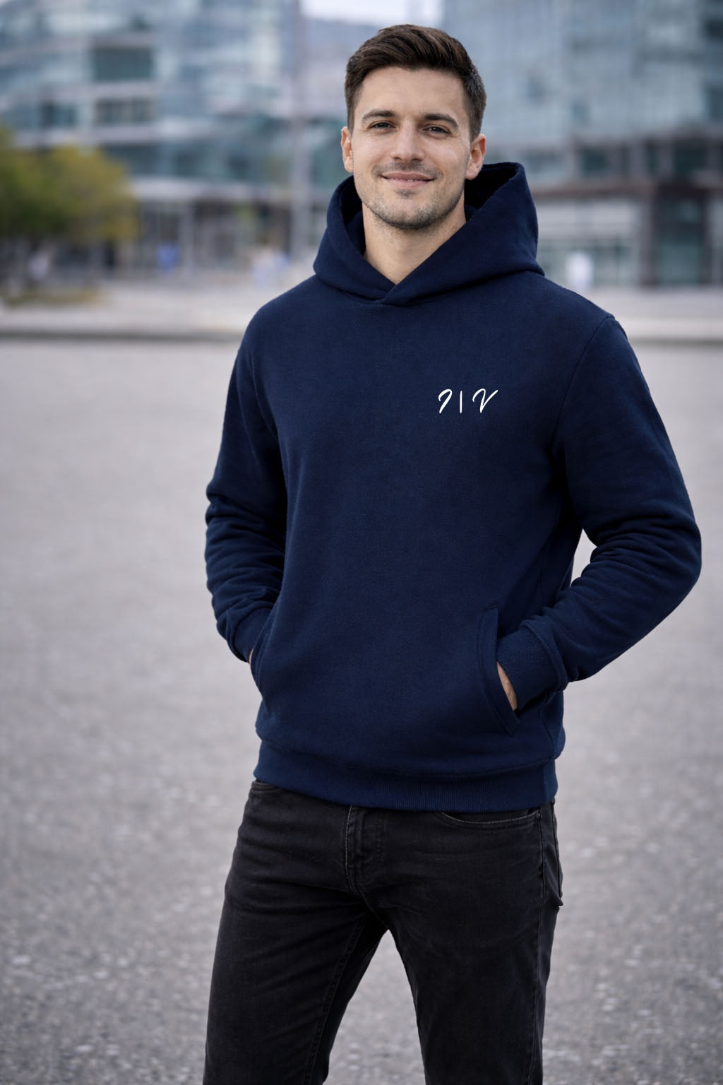Unisex - Hoodie - Navy blue