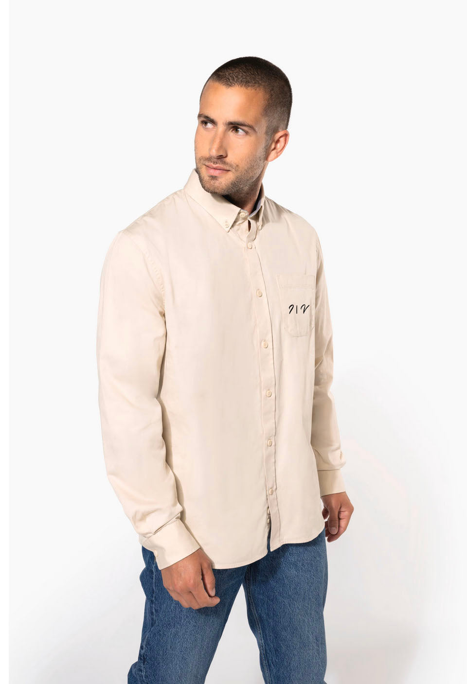 Langarm-Baumwollhemd