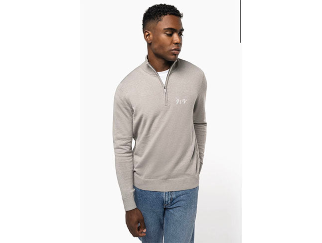 Herrenpullover mit 1/4-Reißverschluss