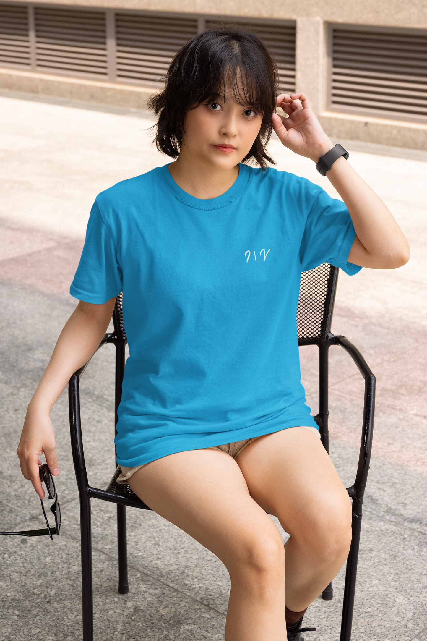 Oversize baby blau Shirt